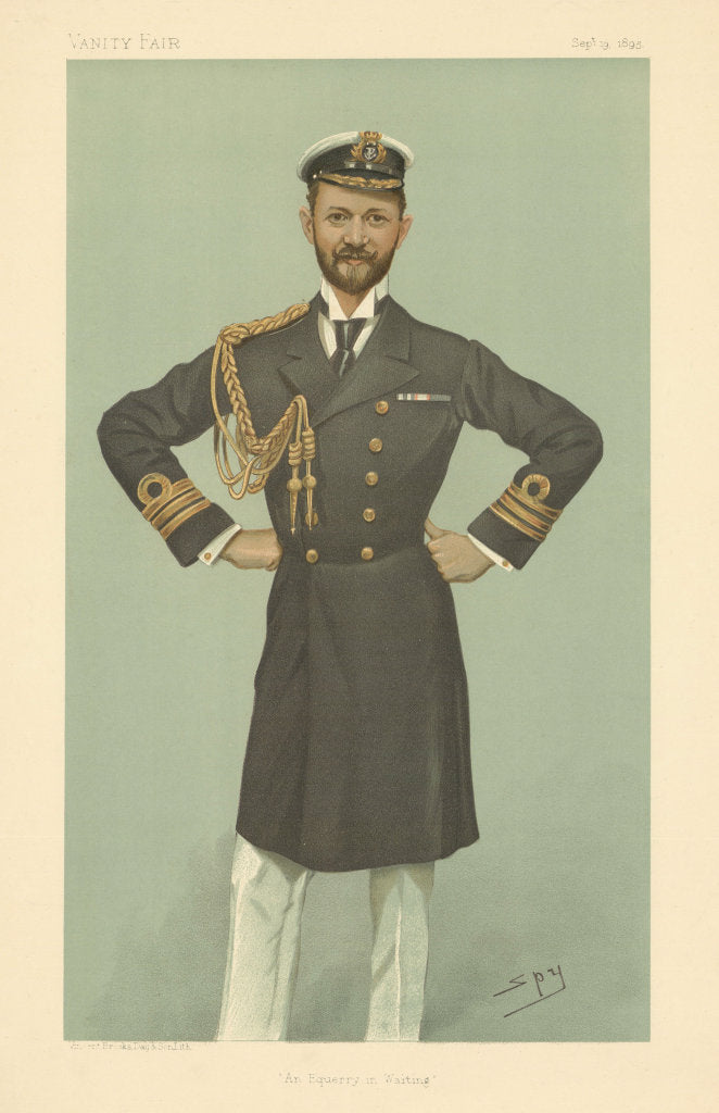 VANITY FAIR SPY CARTOON Seymour John Fortescue 'An Equerry in Waiting' 1895